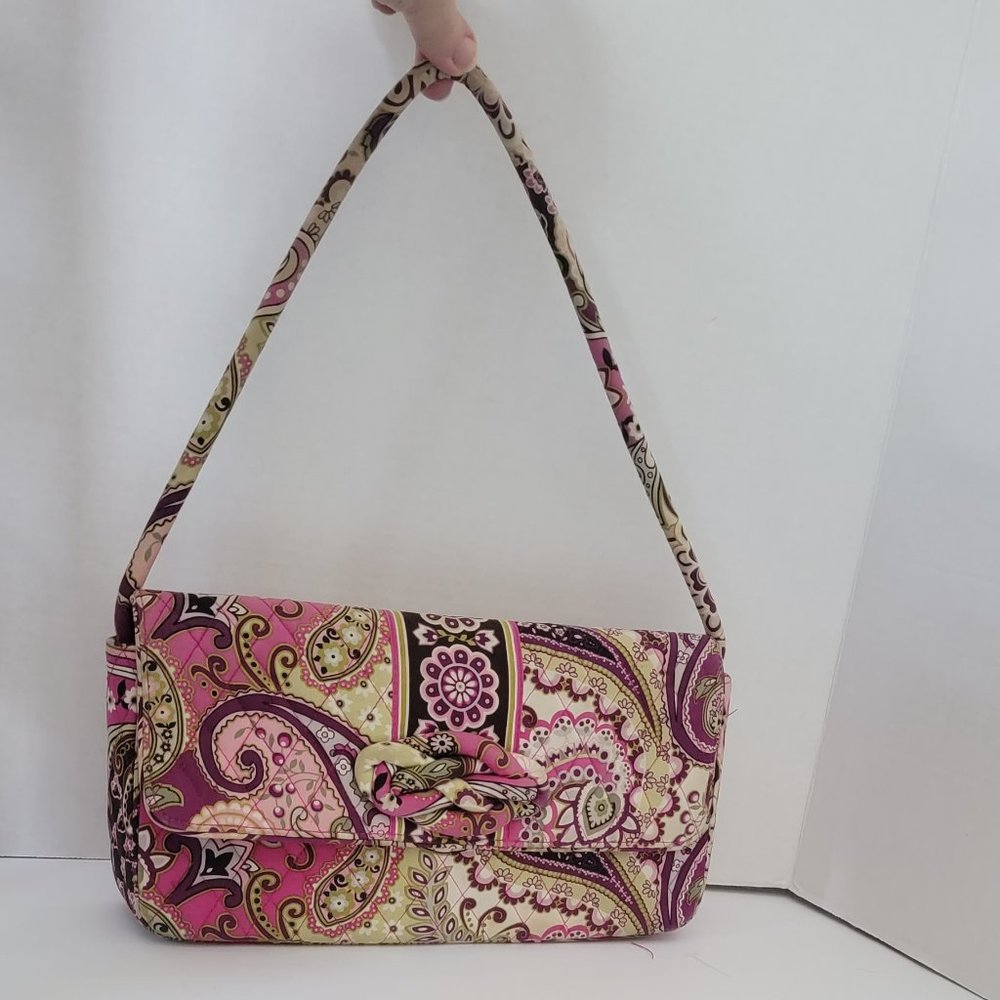 Vera Bradley Knot Just a Clutch Purse in Very Berry Paisley